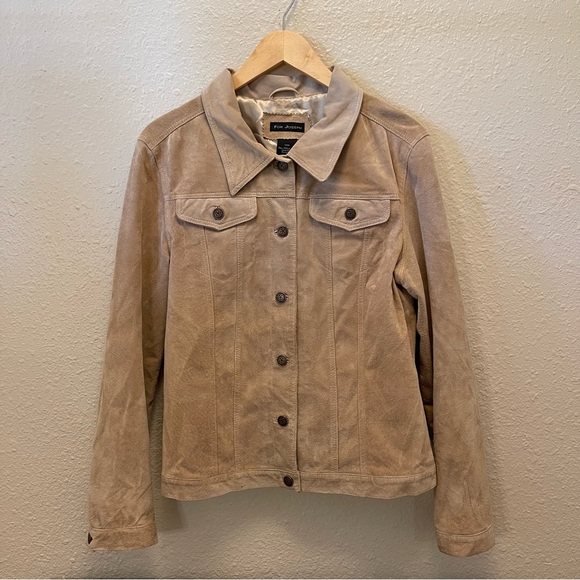 FOR JOSEPH Jackets & Coats For Joseph Womens Lined Tan Suede